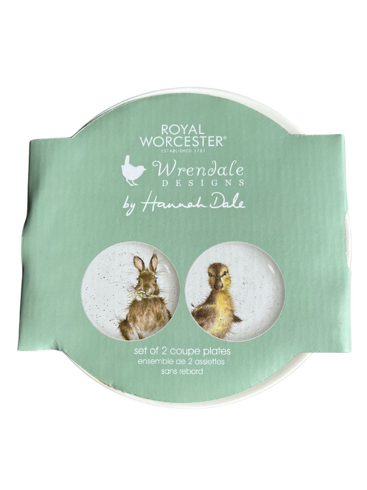 2er Tellerset Hase und Küken von Wrendale Designs