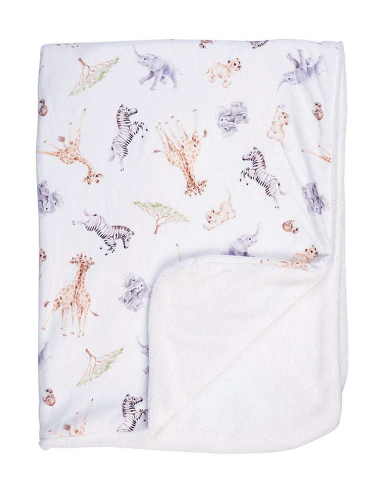 Babydecke mit Tieren aus der Savanne von Wrendale Designs