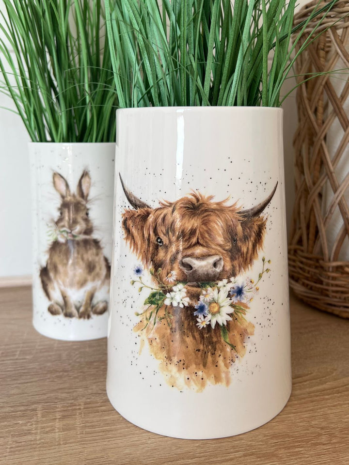 Highlandrind Blumenvase von Wrendale Designs