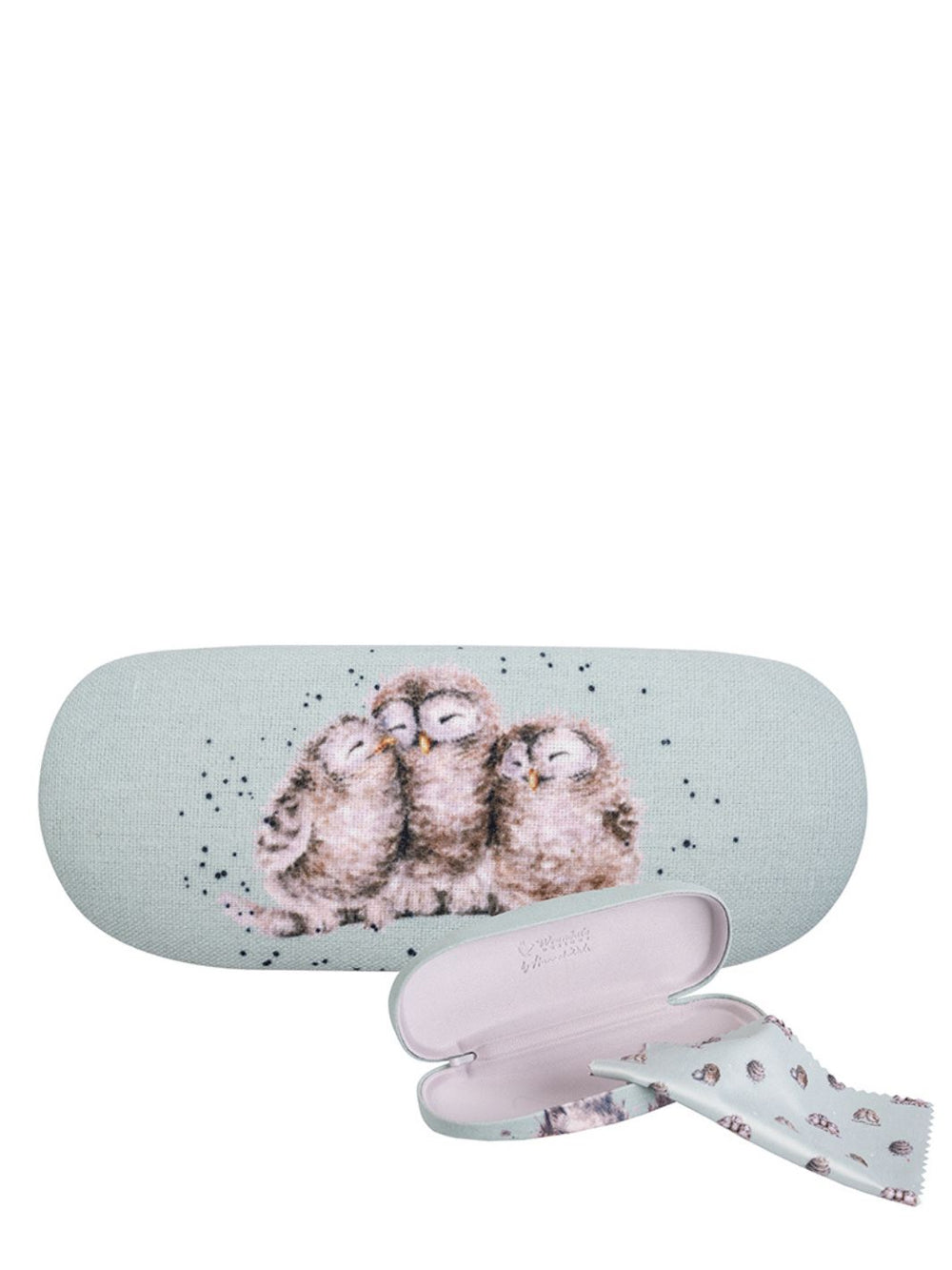Brillenetui Eulen mit Tuch von Wrendale Designs