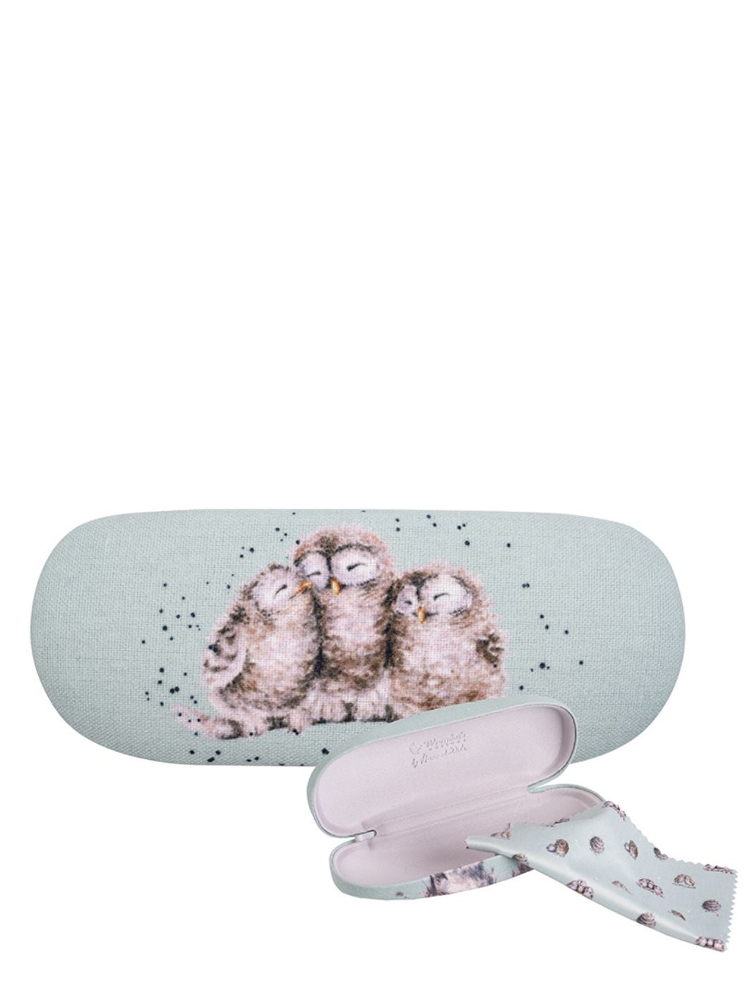 Brillenetui Eulen mit Tuch von Wrendale Designs