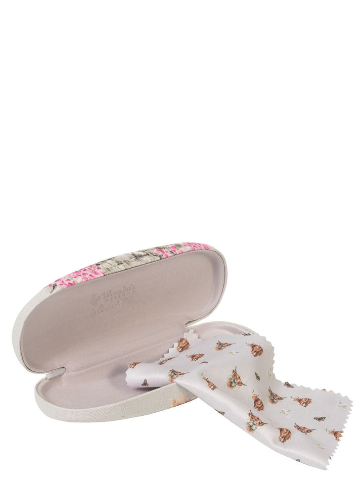 Brillenetui Highland Rinder mit Putztuch von Wrendale Designs