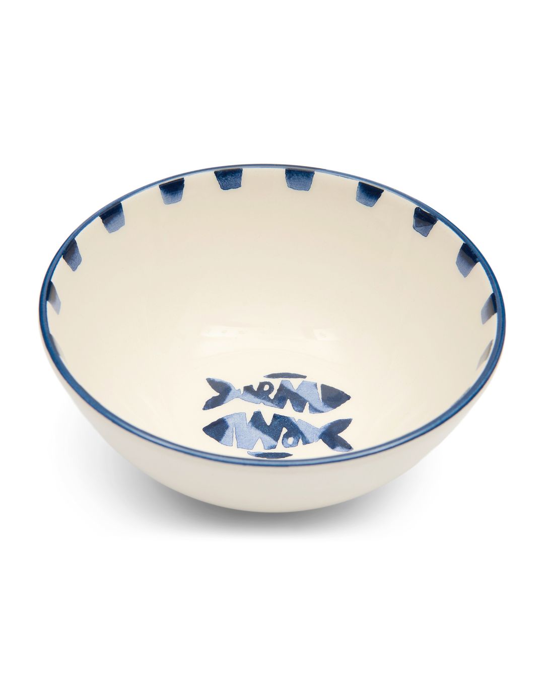 Como Catch Schüssel mit blauen Fischen drauf von Rivièra Maison.