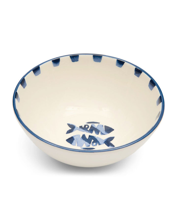 Como Catch Schüssel mit blauen Fischen drauf von Rivièra Maison.