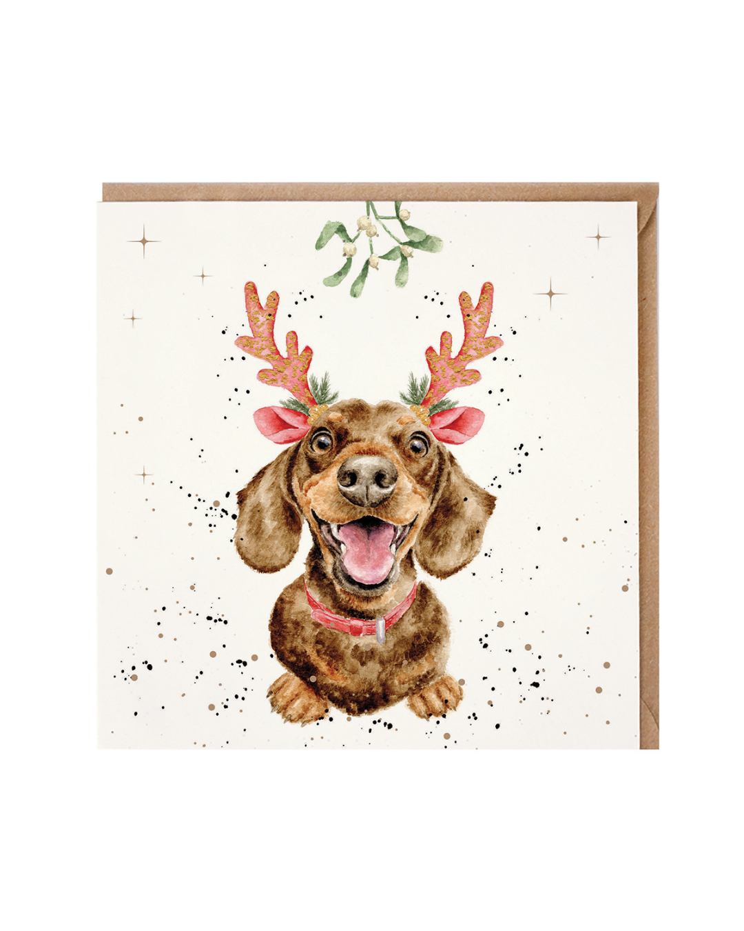 Weihnachtliche Dackel Doppelkarte von Wrendale Designs