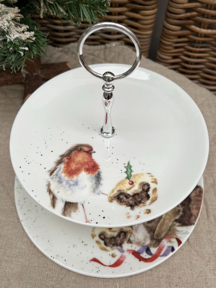 Winterliche Porzellan Etagere von Wrendale Designs