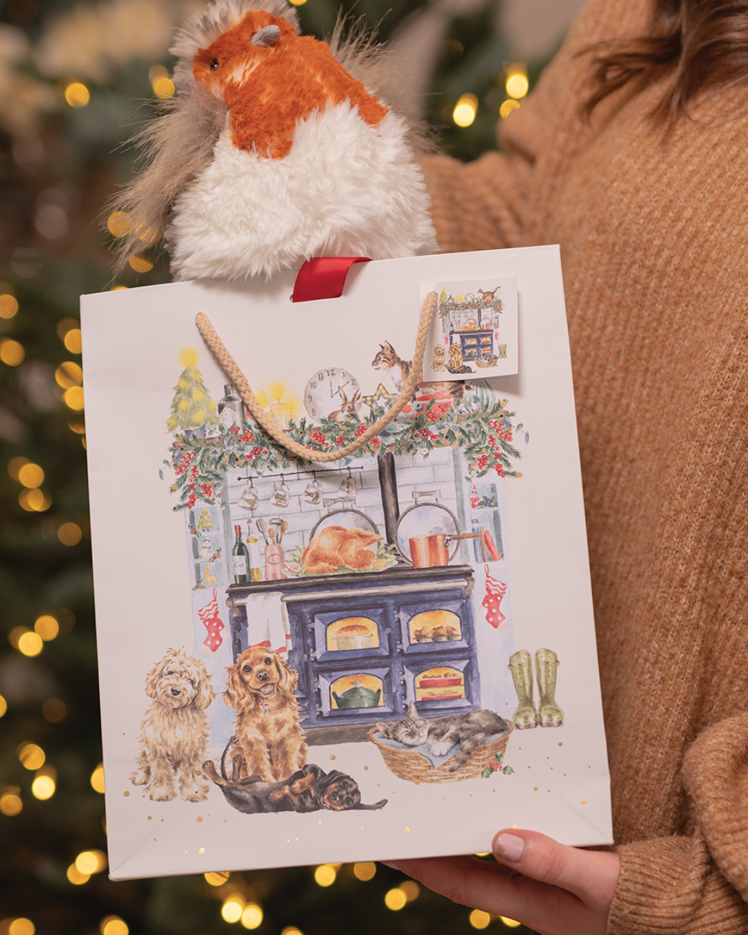 Weihnachtsküche Geschenktasche L "The Country Christmas" von Wrendale Designs