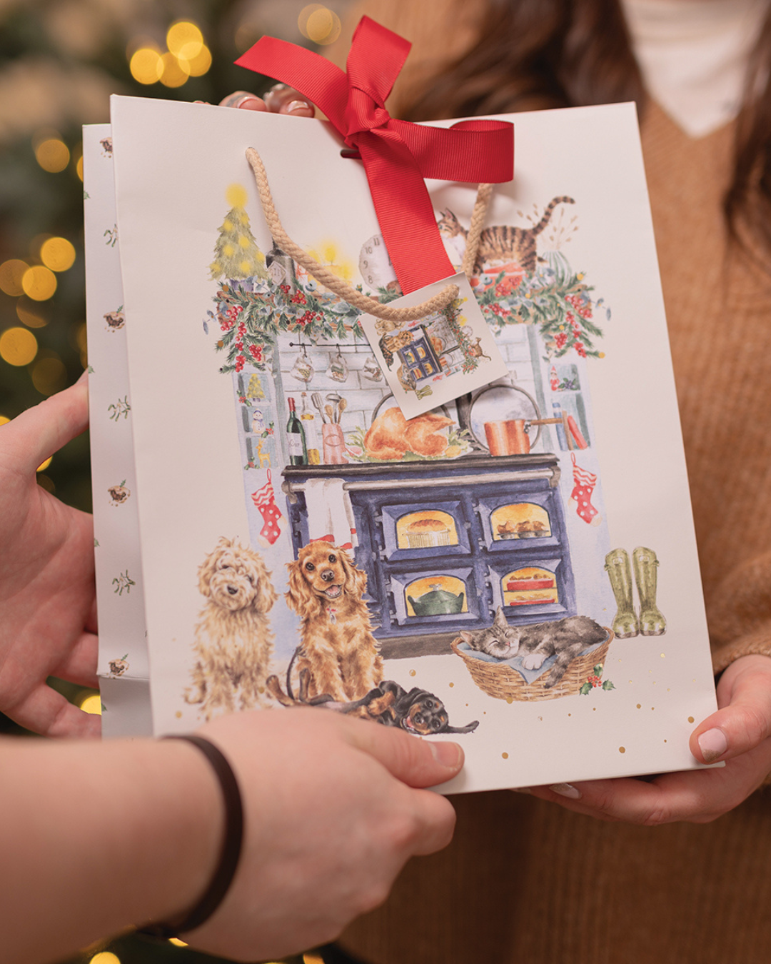 Weihnachtsküche Geschenktasche L "The Country Christmas" von Wrendale Designs