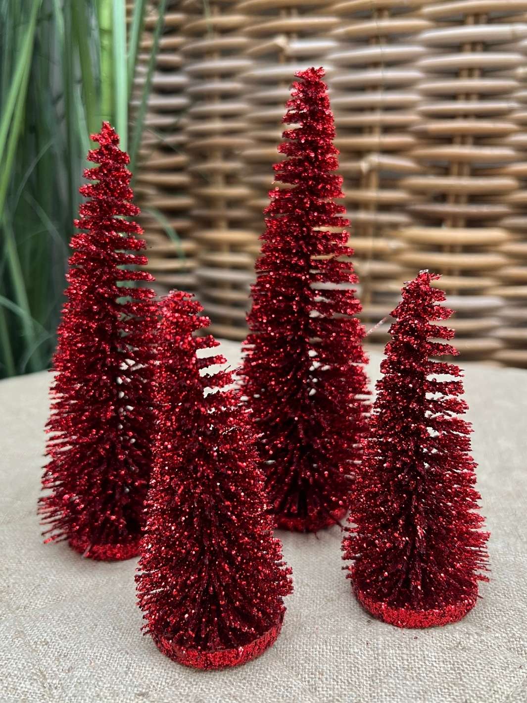 Glitterbaum Set rot