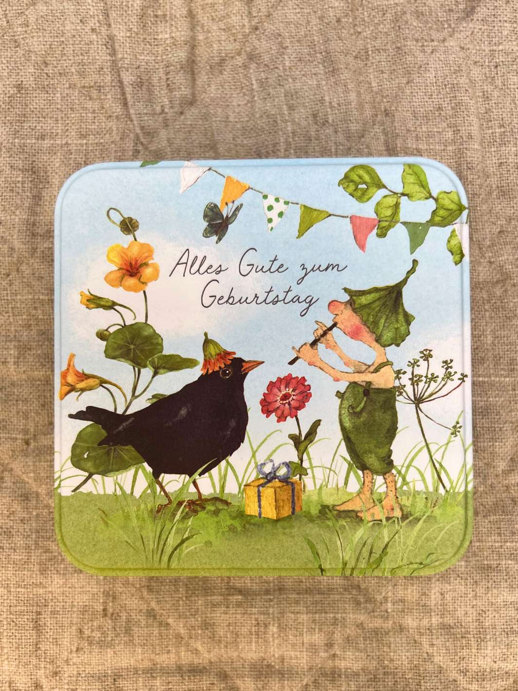 Grätz Verlag Metall Dose mit Giesbert dem regentonnenwichtel