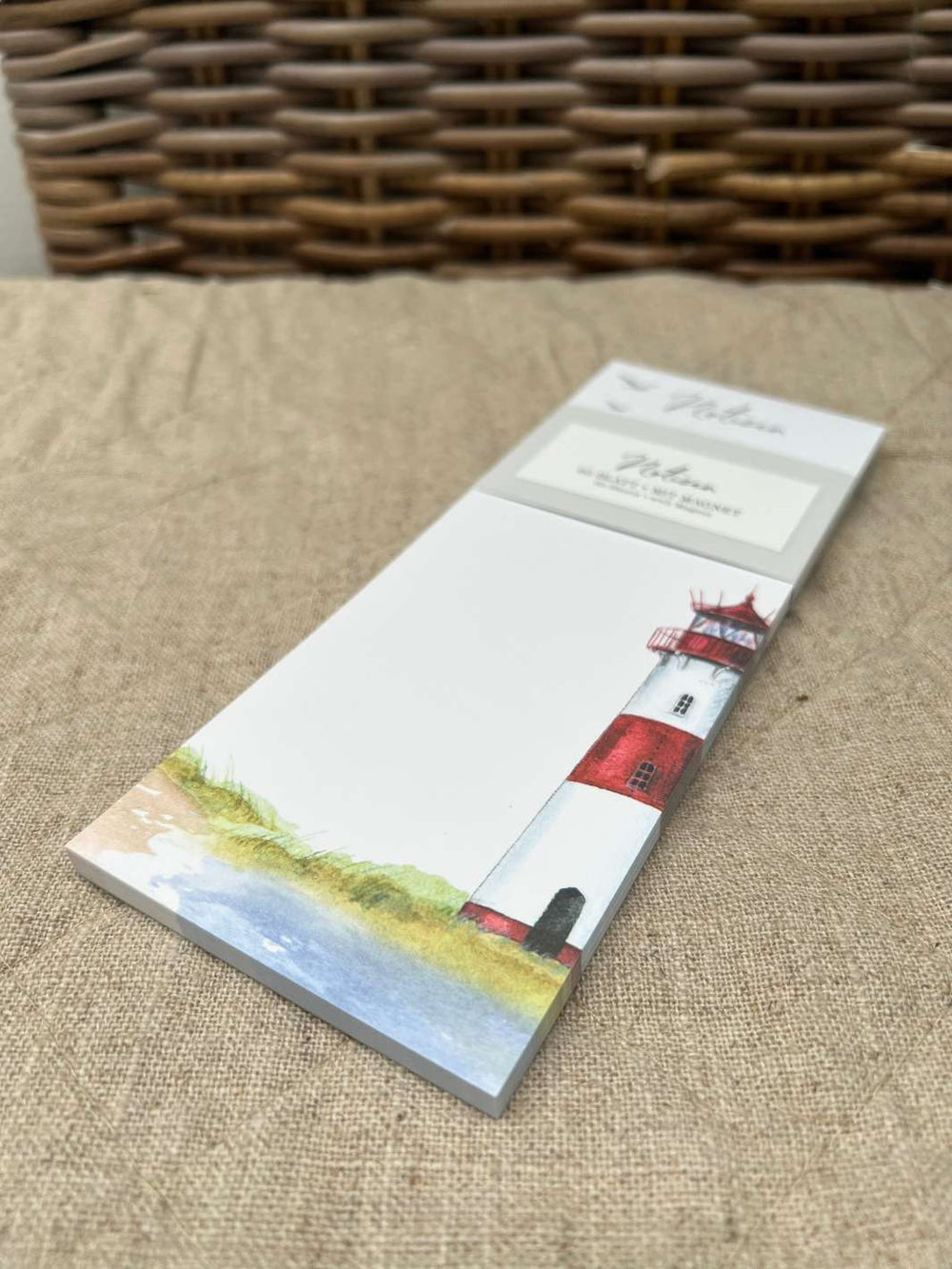 Notizblock vom Grätz Verlag mit Leuchtturm Motiv