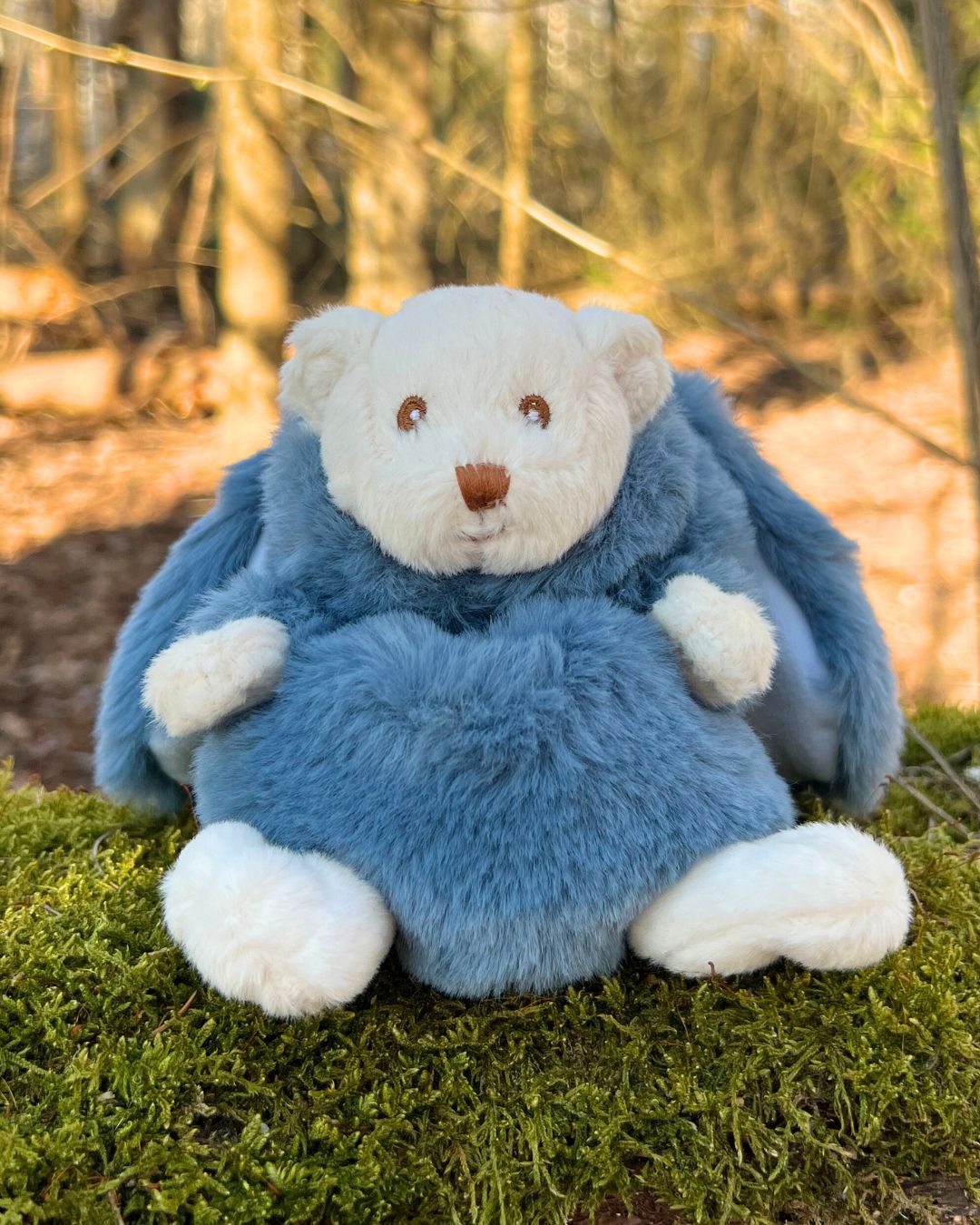 Teddybär in Fjord blauem Ziggy Hasen Kostüm von Bukowski.