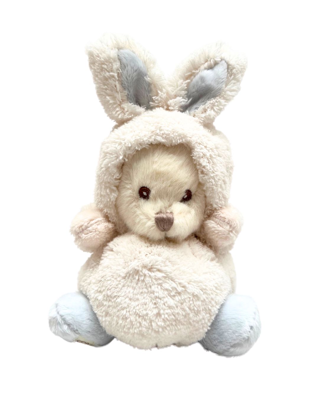 Hellblau weißes Ziggy Hasen Kuscheltier von Bukowski.