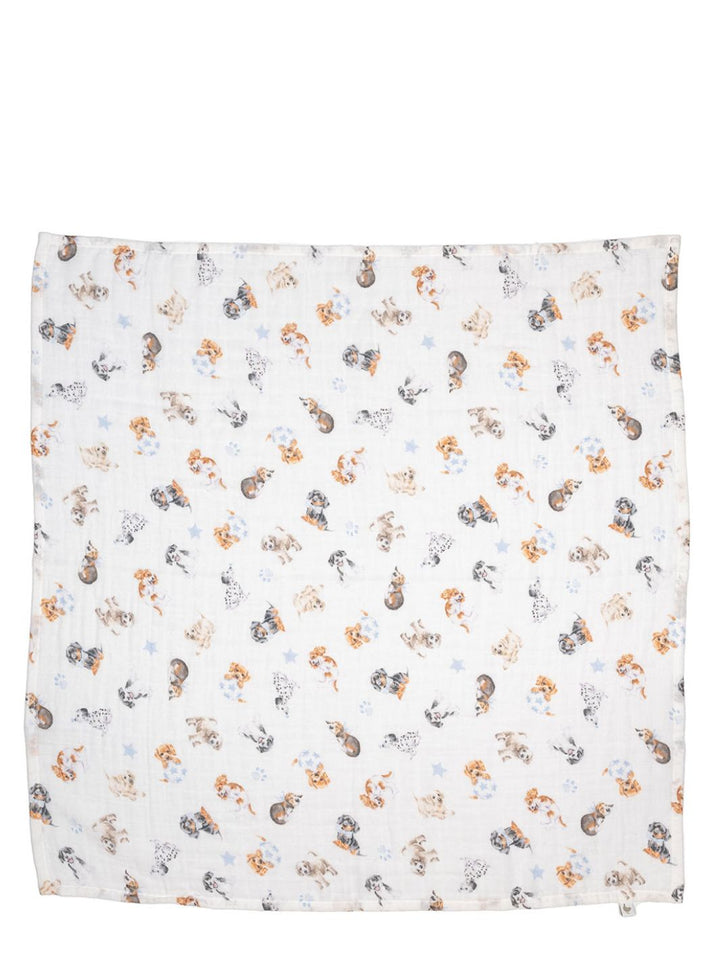 Hunde all over Baby Tuch von Wrendale Designs