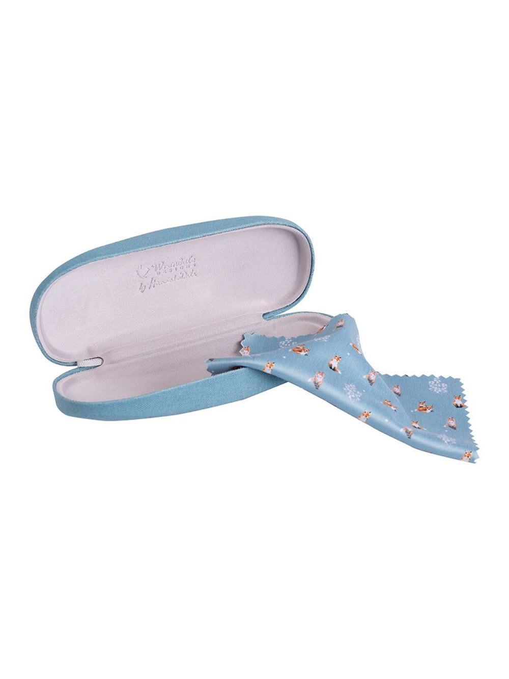 Innenansicht des Brillenetui mit den Fuchsbabys von Wrendale Designs