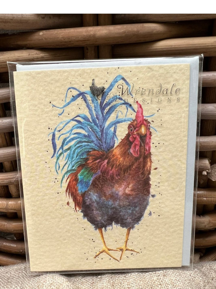 Grußkarte Hahn von Wrendale Designs