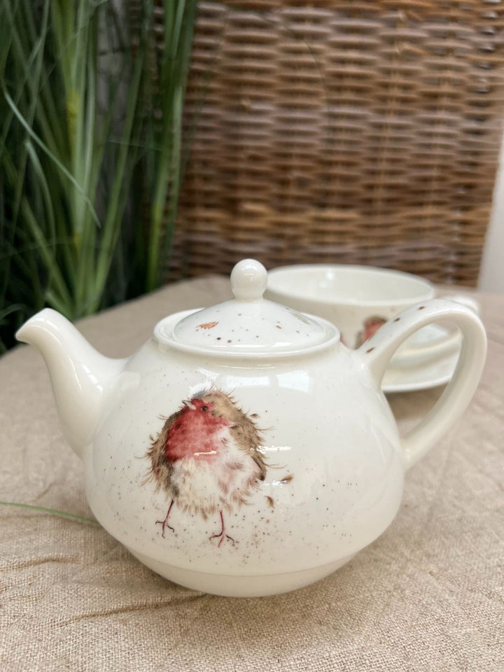 Tea for one Rotkehlchen Wrendale Designs