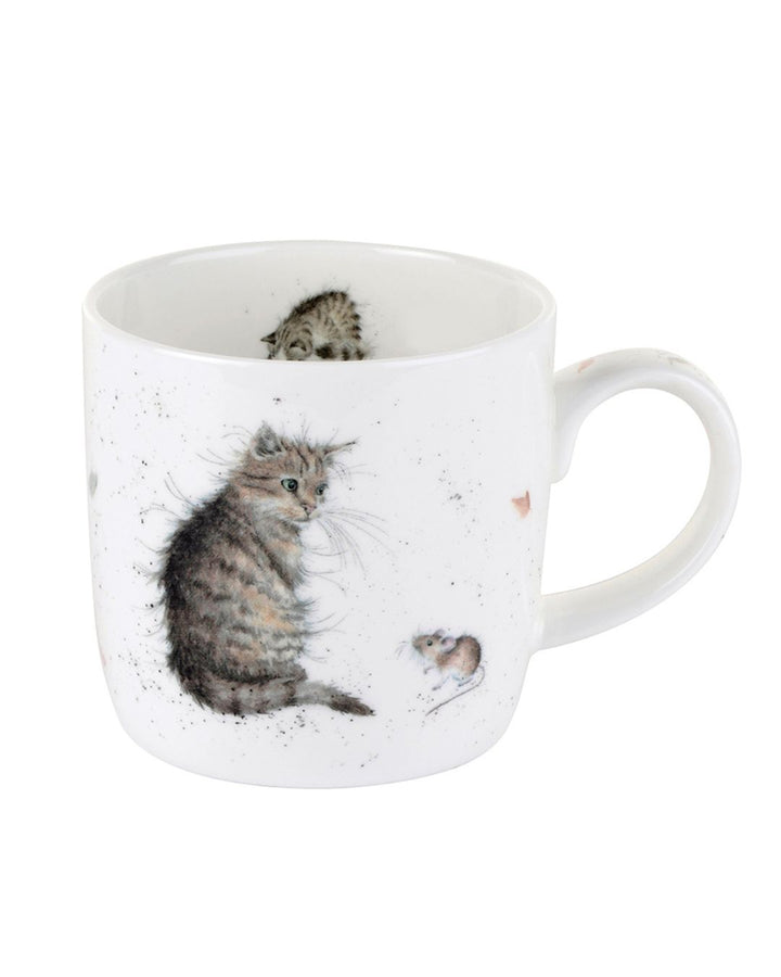 Katze mit Maus Tasse von Wrendale Designs