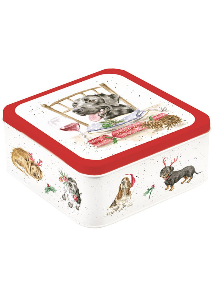 Große Keksdose mit weihnachtlichem Hunde-Motiv von Wrendale Designs.