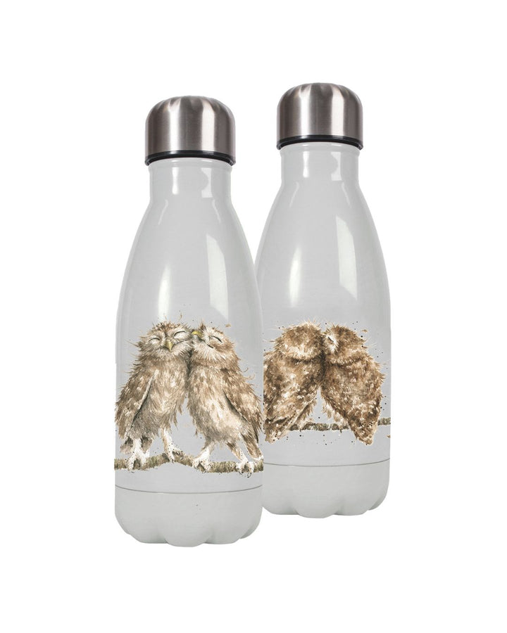Kleine Thermosflasche mit Eulen Motiv von Wrendale Designs.