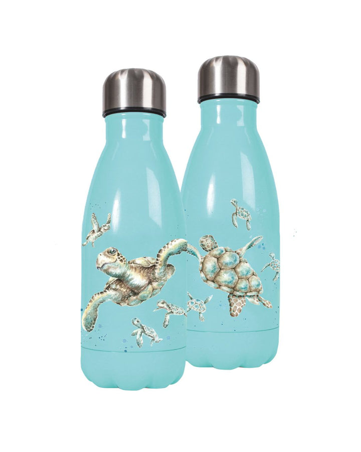 Kleine Thermosflasche mit Schildkröten Motiv von Wrendale Designs.