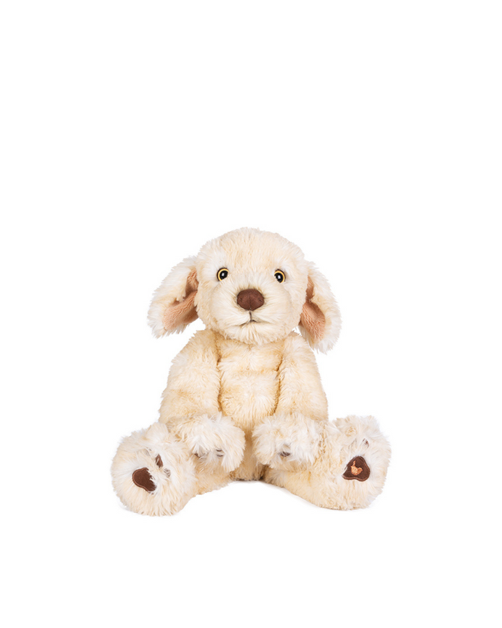 Kleines Hunde Kuscheltier namens Ralpf von Wrendale Designs.