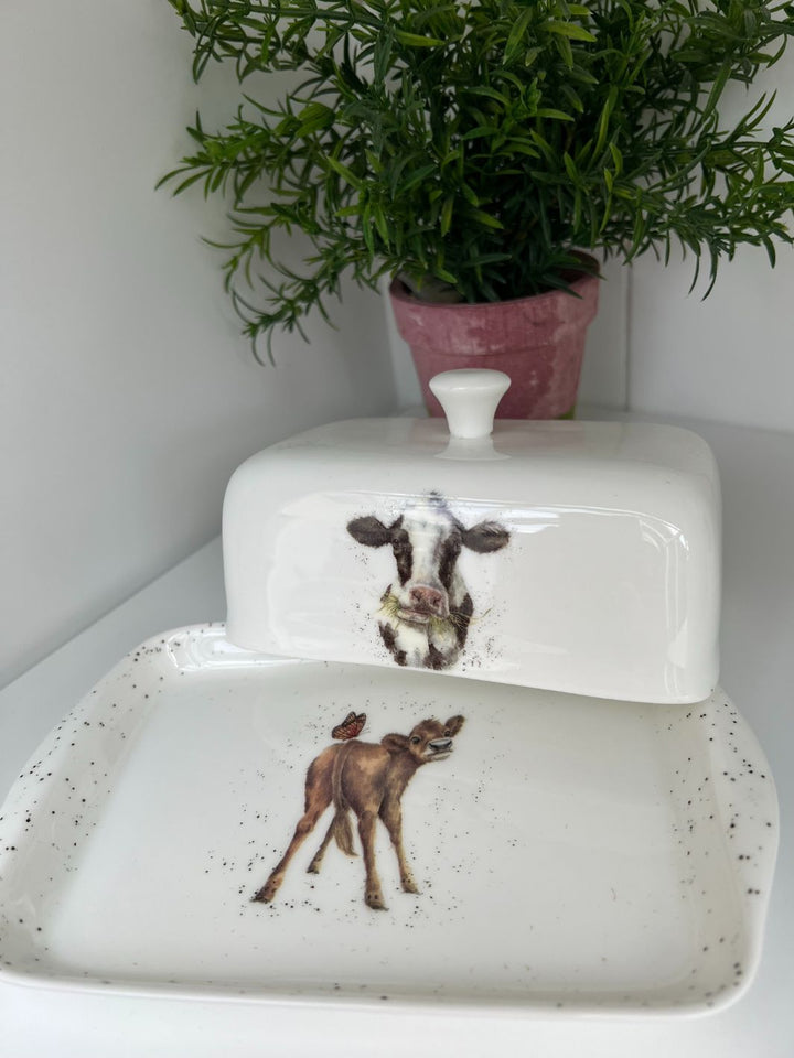 Kuh Butterdose mit Kälbchen von Wrendale Designs