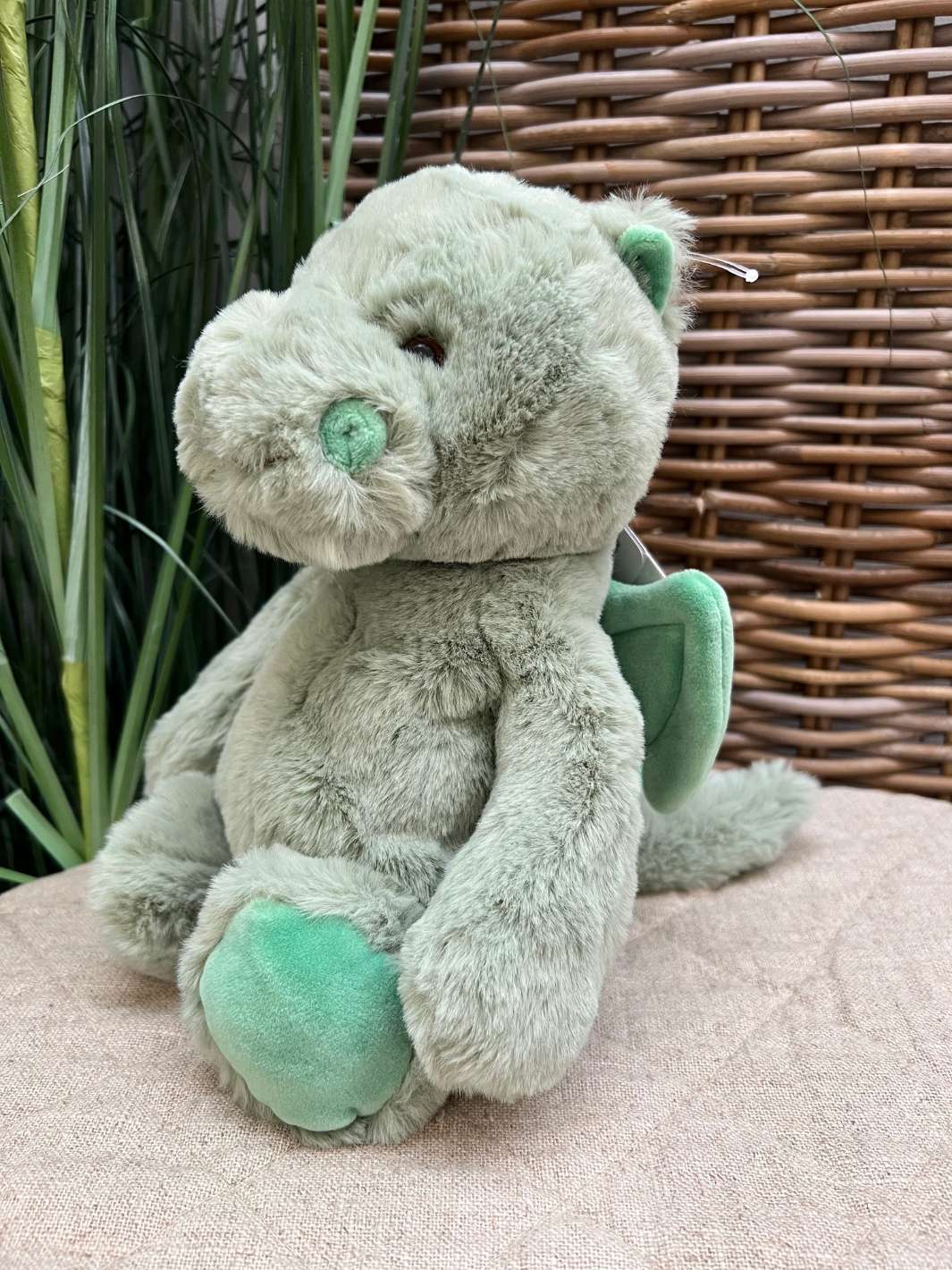 Smaragd farbiger Stofftier Drache Drago von Bukowski