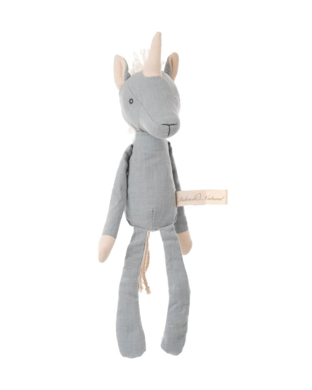 Hellblaues Kuscheltier Einhorn Rainbow von Bukowski.