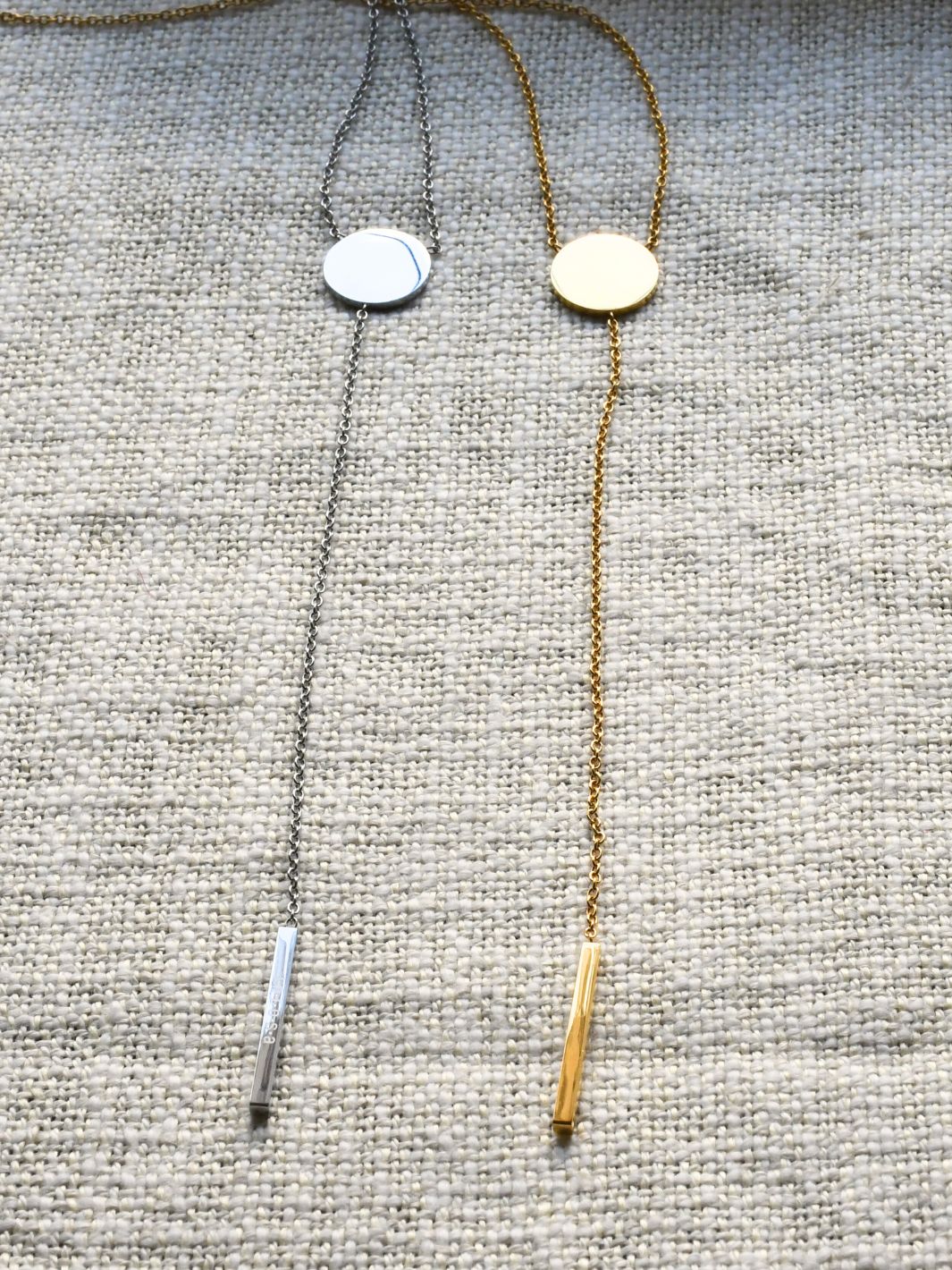 Lange moderne Kette silber/gold von Inrosa