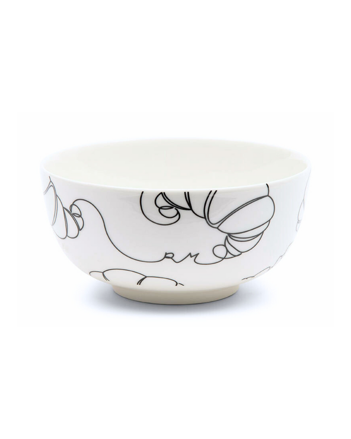 Schüssel „Le Petit Déjeuner Bowl“ mit Croissant-Motiv von Rivièra Maison auf weißem Hintergrund.