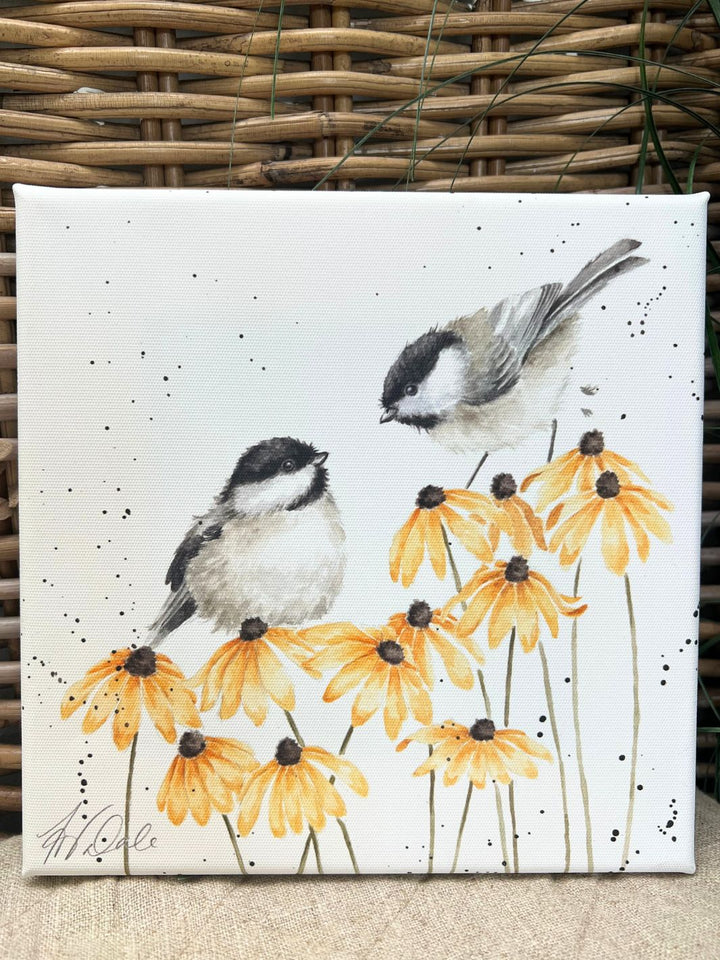 Meisen auf Leinwand Wrendale Designs