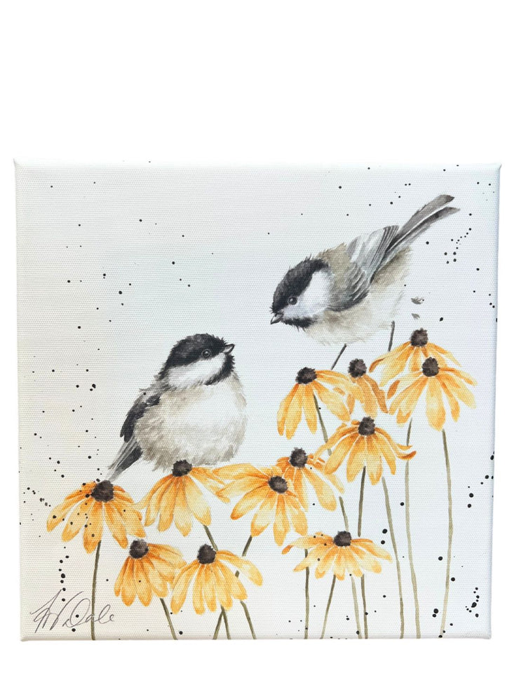 Meisen auf Leinwand Wrendale Designs