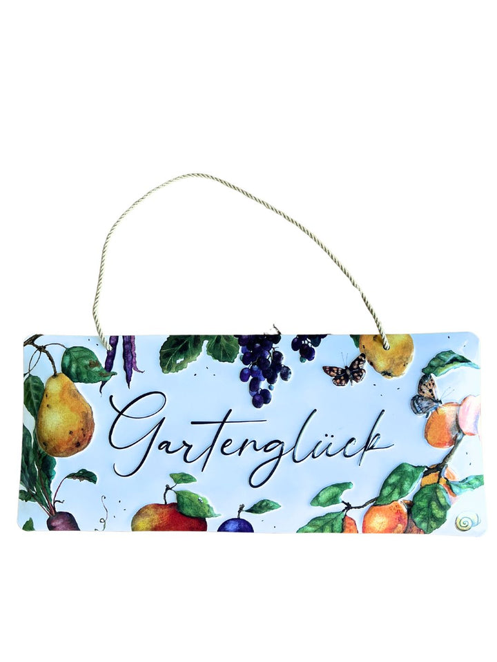 Metallschild Gartenglück vom Grätz Verlag