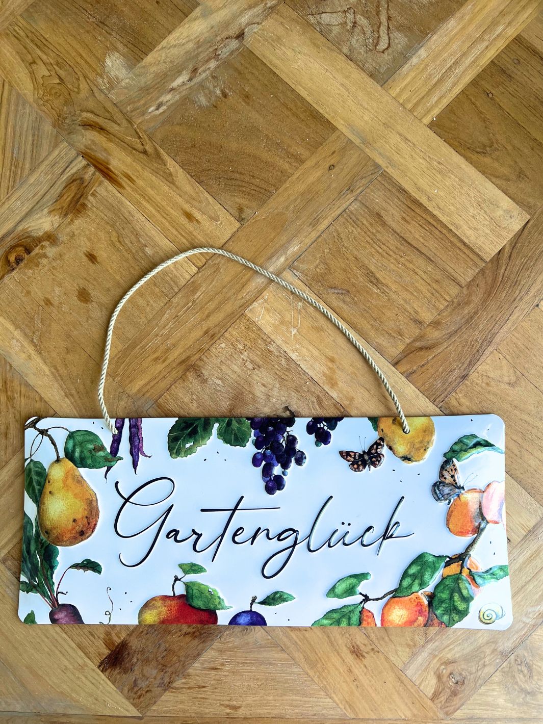 Metallschild Gartenglück vom Grätz Verlag