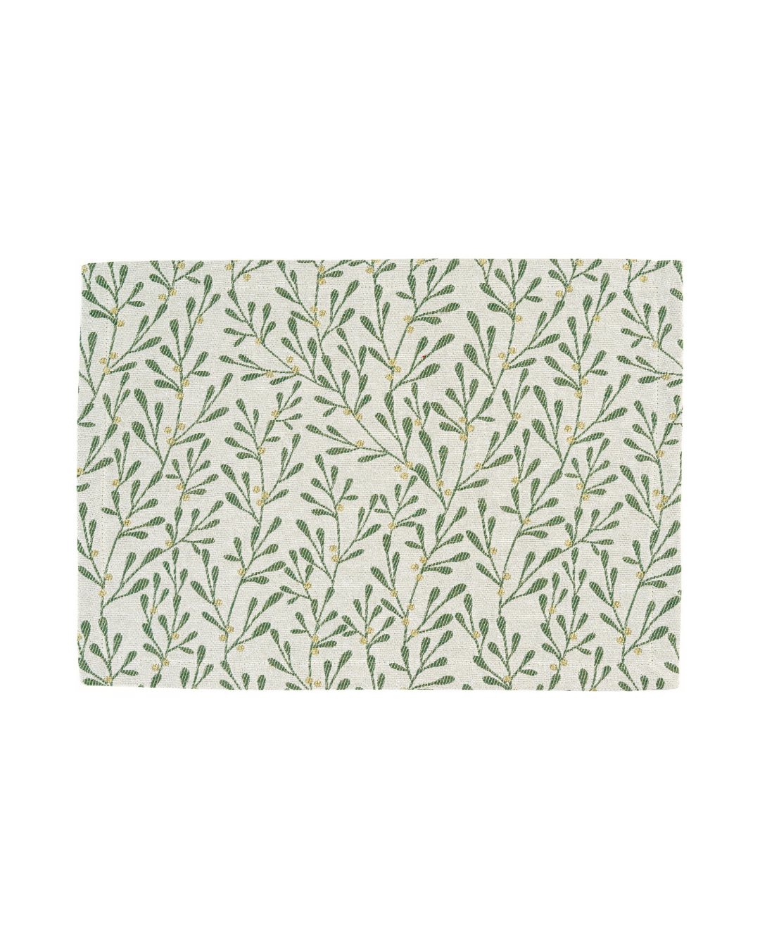 „Tischset Misty von Sander in Grün mit elegantem Zweig-Design und goldenen Details“
