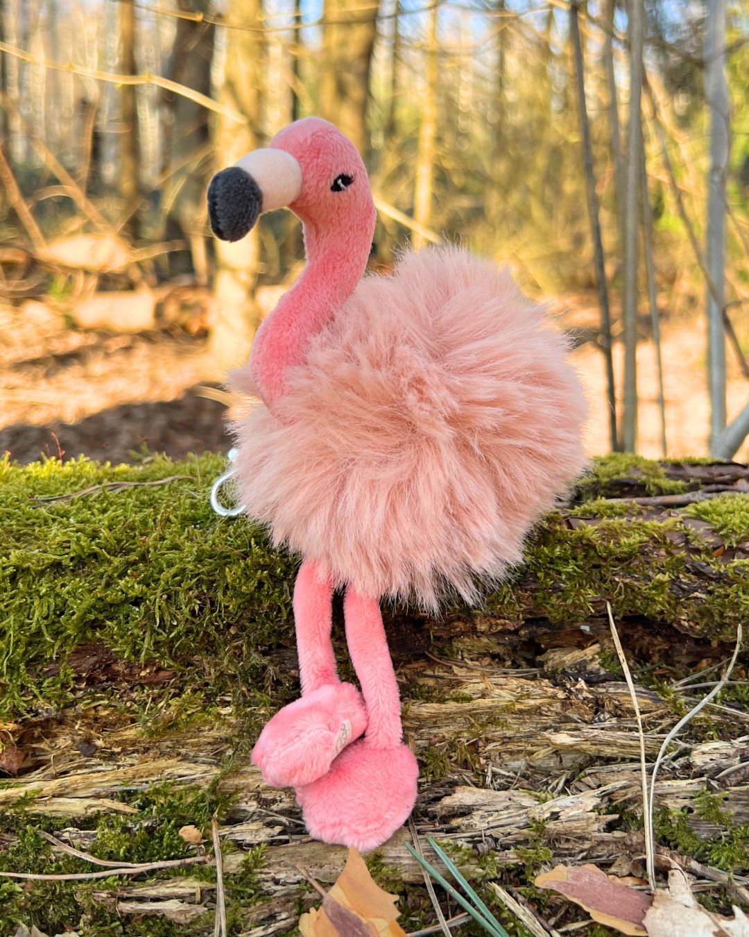 Phoebe der Flamingo als Schlüsselanhänger von Bukowski.