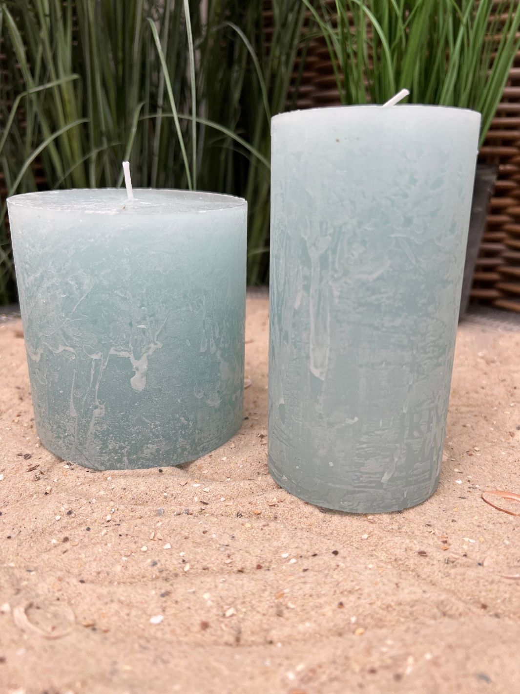 Hellblaue Kerze von Rivièra Maison – Südstrand GbR