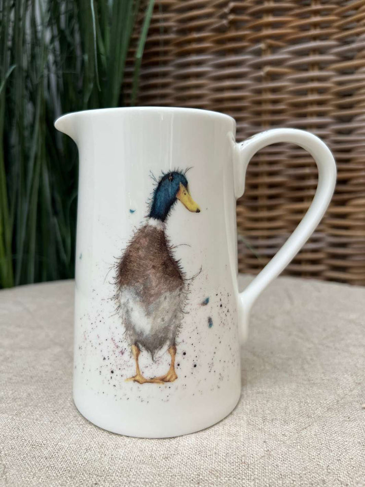 Porzellan Krug für Wasser mit Enten Motiv drauf von Wrendale Designs.