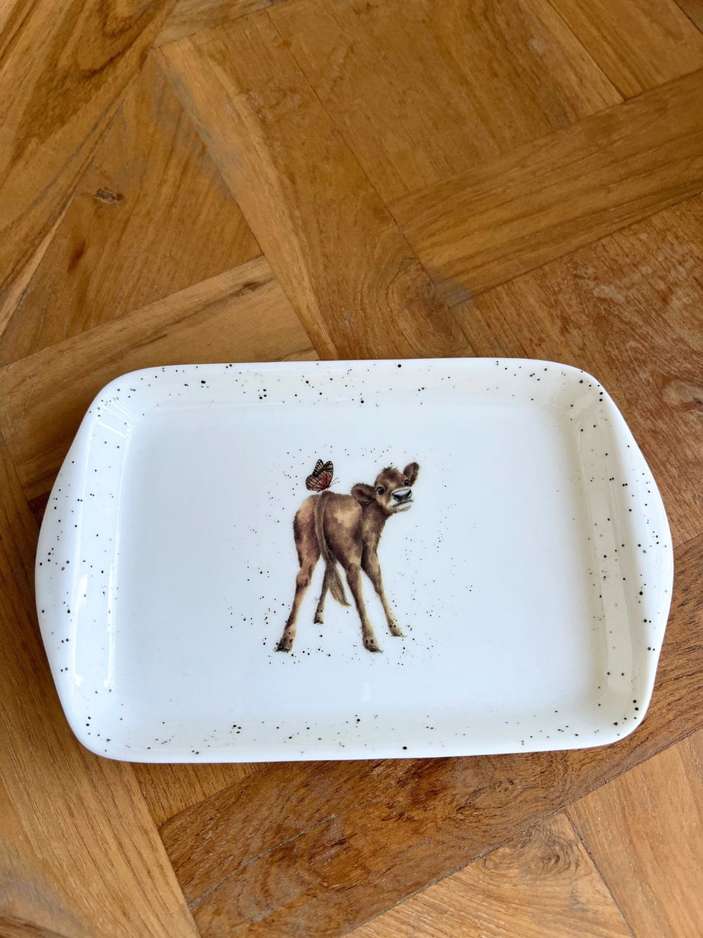 Porzellantablett Kalb von Wrendale Designs