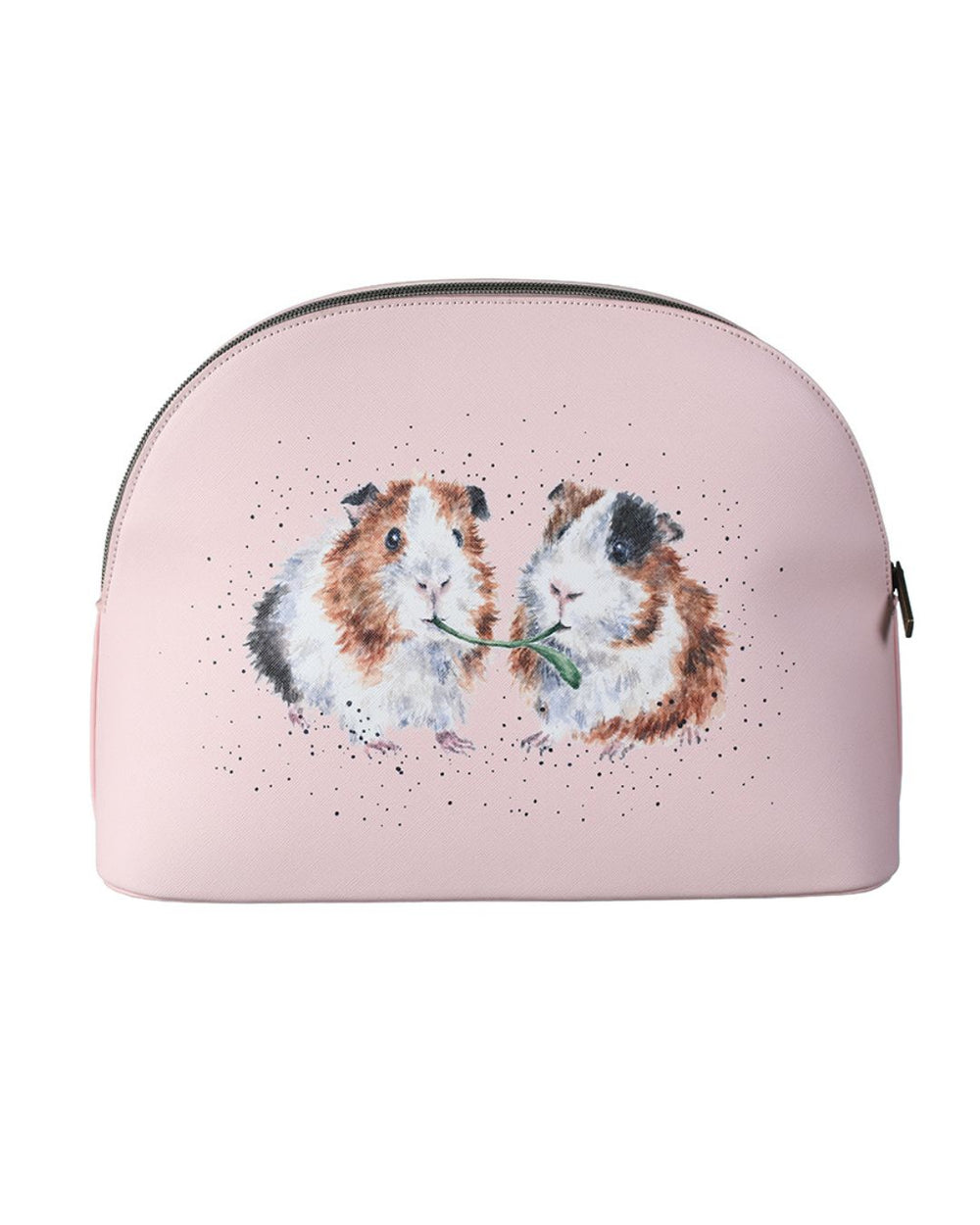 Rückseite der Meerschweinchen Kosmetiktasche L von Wrendale Designs mit demselben Motiv, wie vorne drauf.