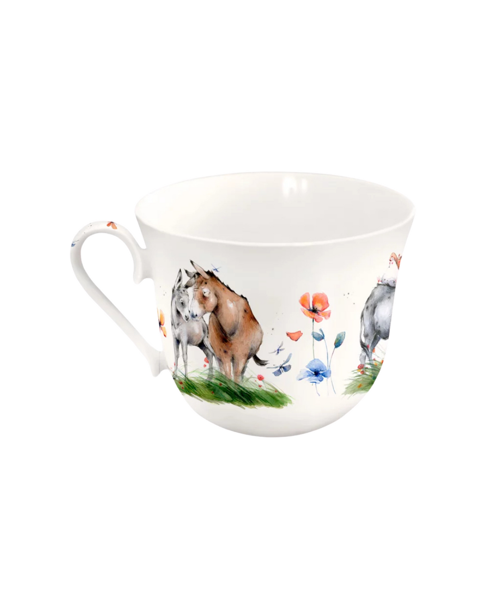 Rückseite der Kuschelfreunde Lieblingstasse vom Grätz Verlag vor weißem Hintergrund.