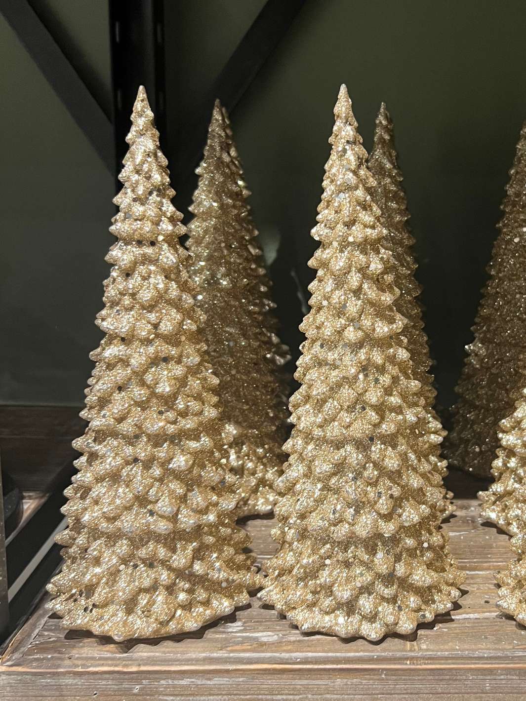 Gold glitzernder LED Weihnachtsbaum
