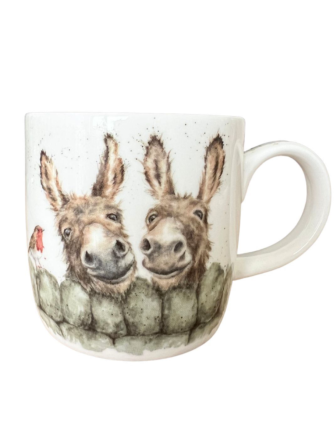 Tasse Esel mit Rotkehlchen von Wrendale Designs