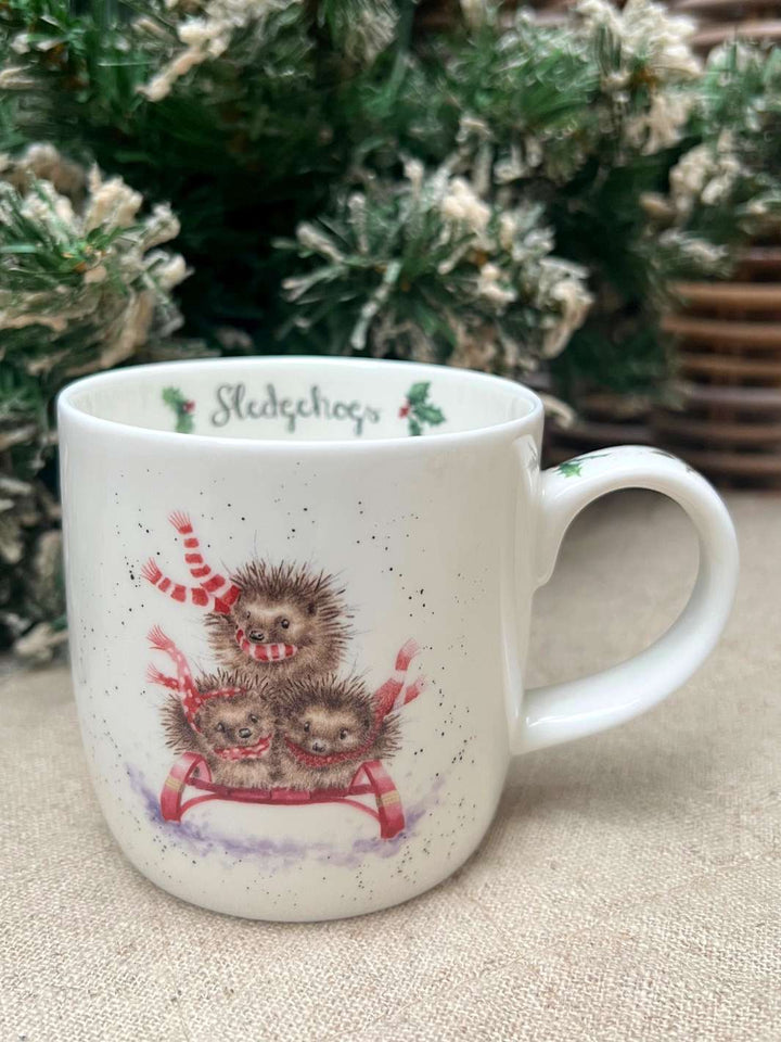 Tasse Igel auf Schlitten von Wrendale Designs