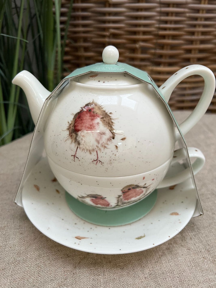 Tea for one Rotkehlchen Wrendale Designs