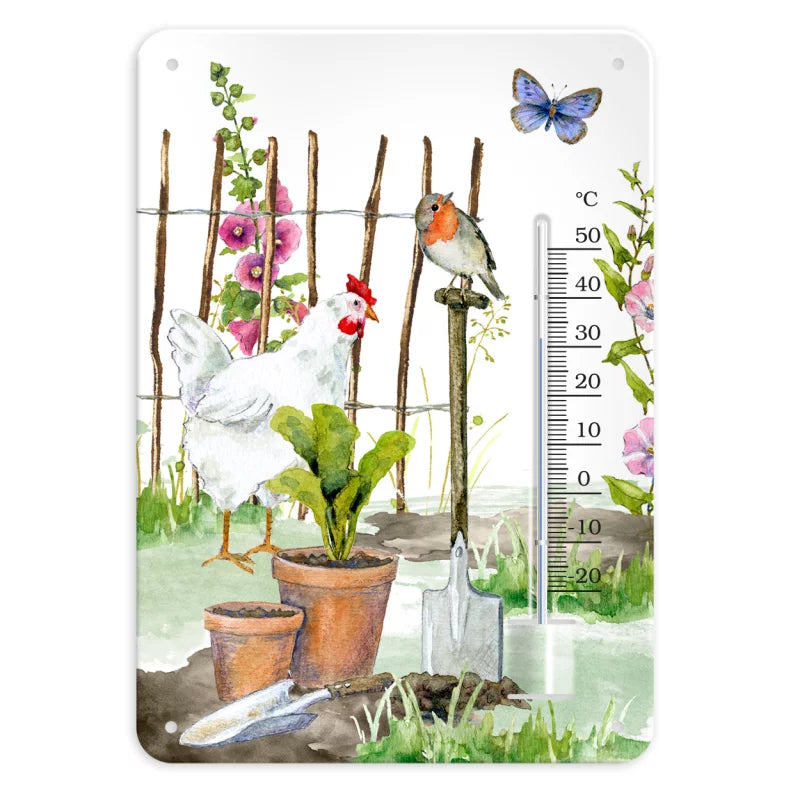 Thermometer Gartenhühner vom Grätz Verlag