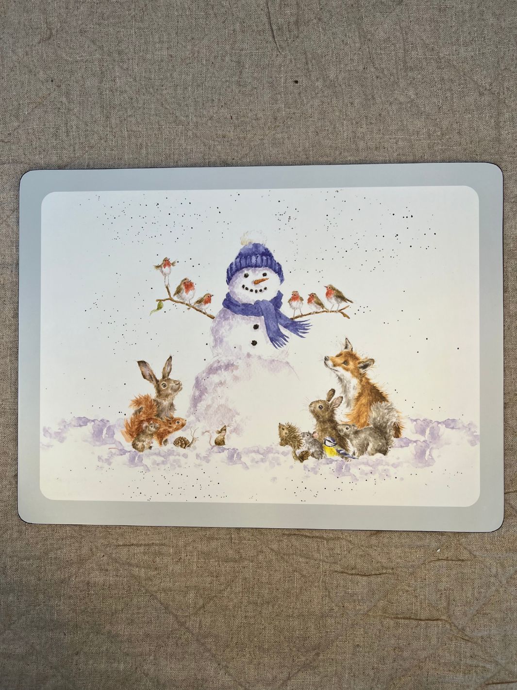 Schneemann Tischset von Wrendale Designs
