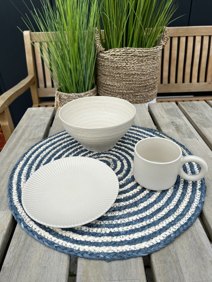 Maritimes Tischset blau weiß