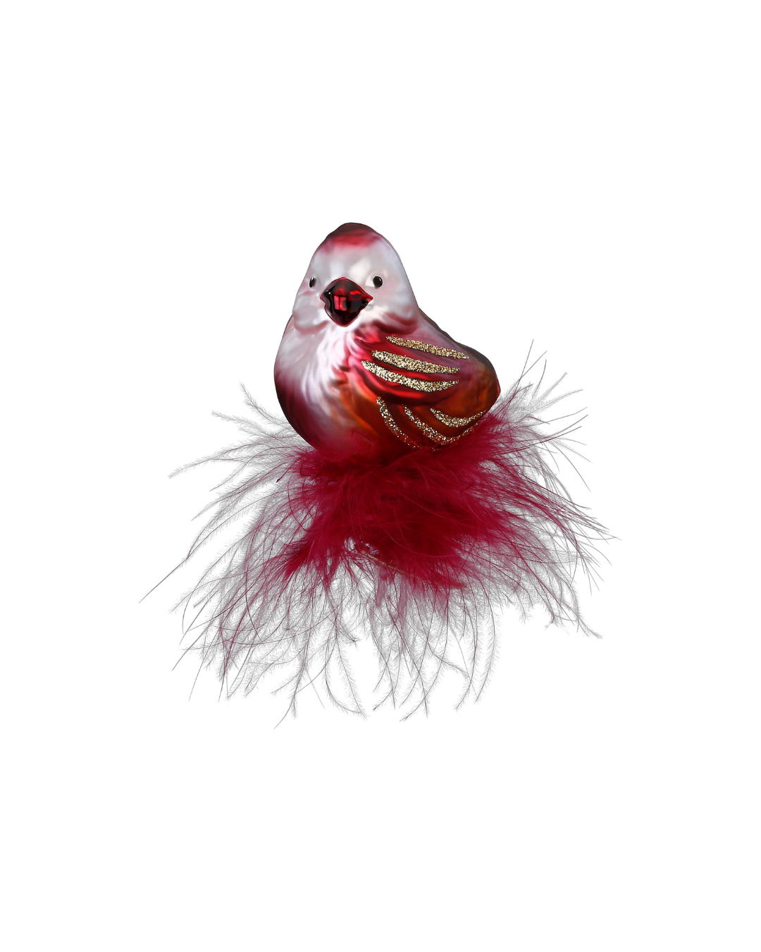 Vogel zum Klemmen Weihnachtsbaumschmuck "Flauschige Feder" von Inge Glas